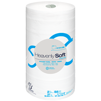 Sofidel Heavenly Soft 2-Ply Kitchen Paper Towels, 7.8 x 11 Inches, 30 Rolls/Case