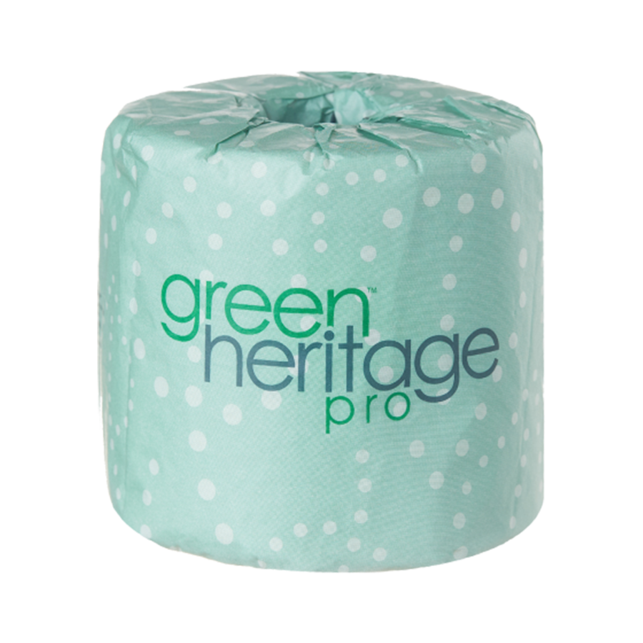 Resolute Green Heritage Pro 2-Ply Bath Tissue, 4.4 x 3.1 in., 500 Sheets/Roll, 96 Rolls/Case