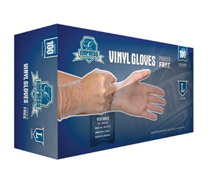 Empress Powder-Free Vinyl Gloves, Large, 10 x 100/Case