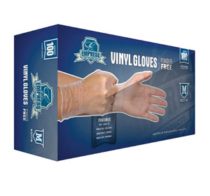 Empress Powder-Free Vinyl Gloves, Medium, 10 x 100/Case