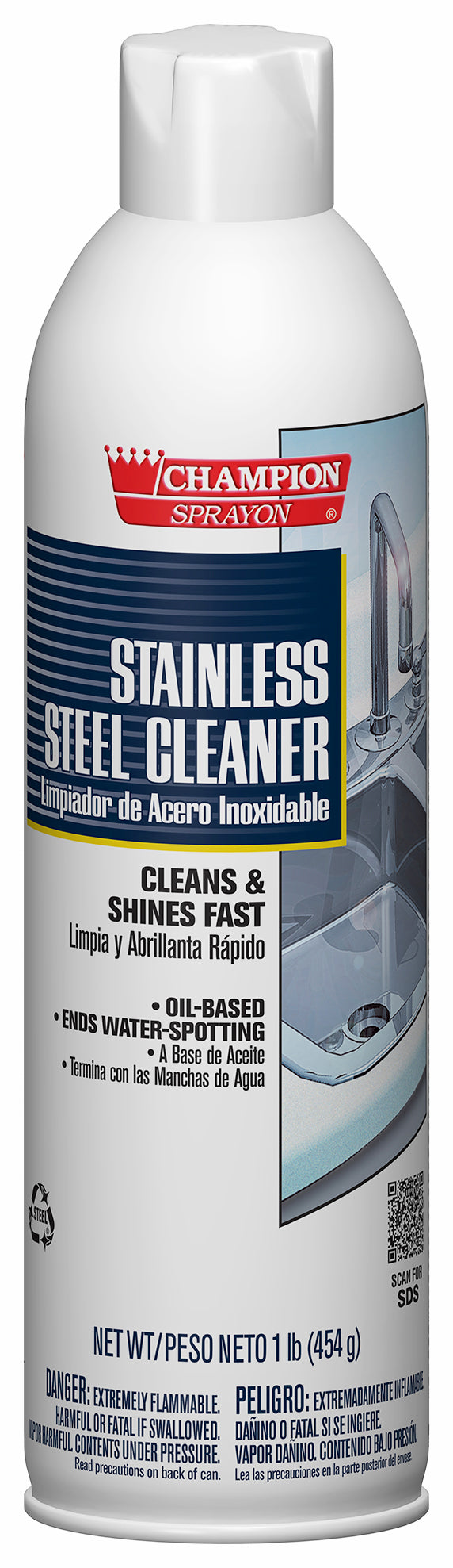 Chase Products Aerosol Stainless Steel Cleaner Oil-Based 16 oz | 12/Case