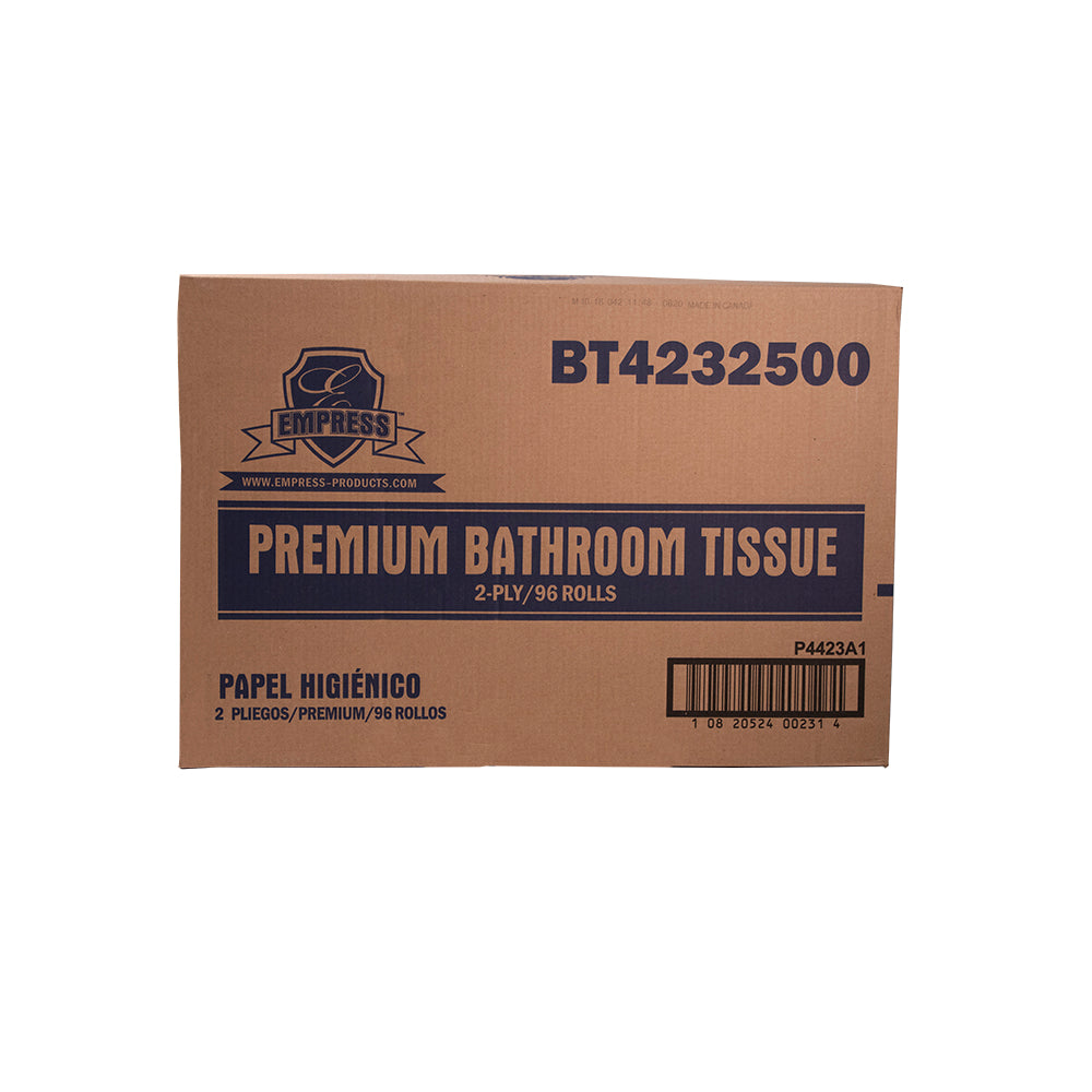 Empress Premium Virgin White 2-Ply Bath Tissue, 4.25 x 3.25 in, 96 Rolls