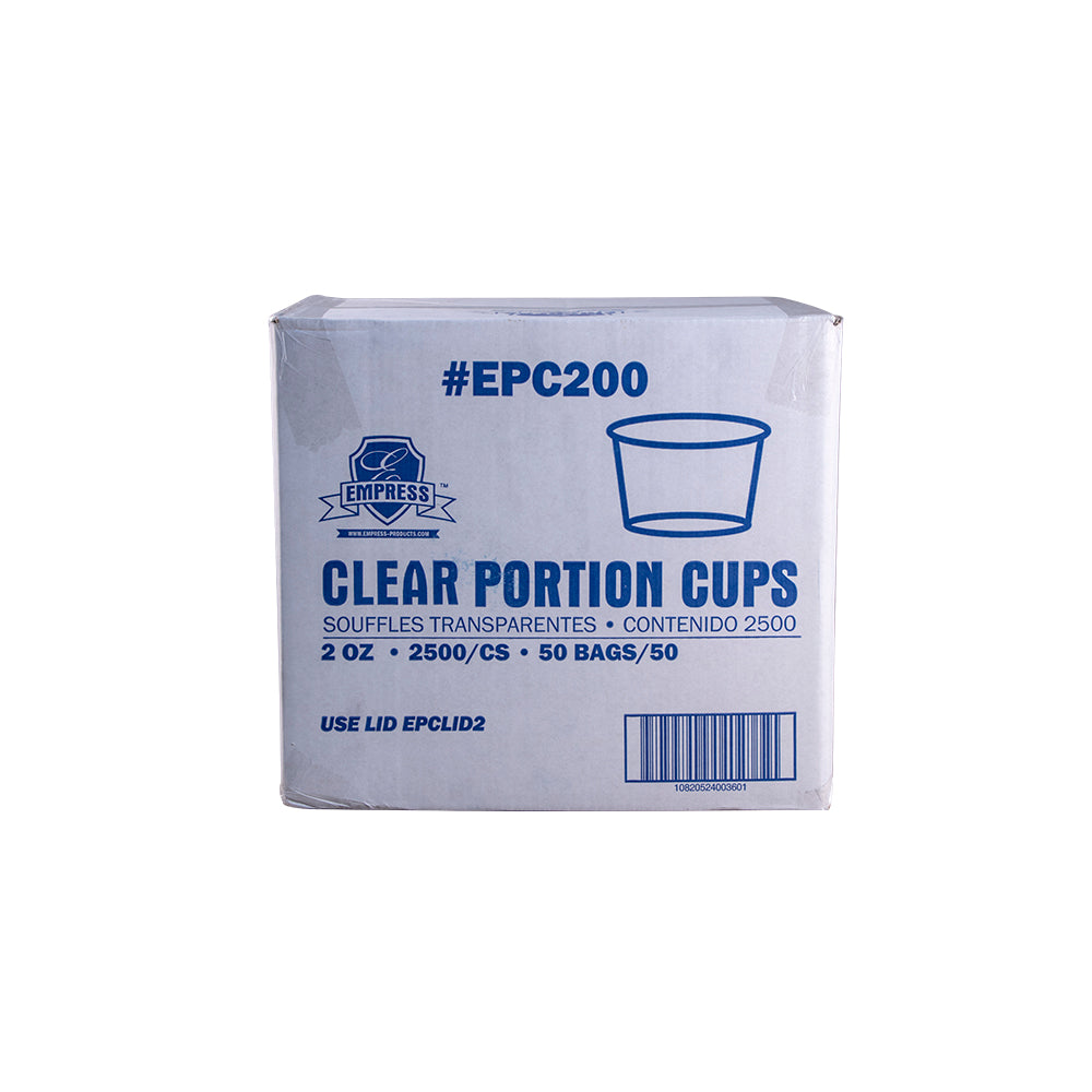 Empress Clear Plastic Portion Cups, 2 oz, 50 x 50/Case