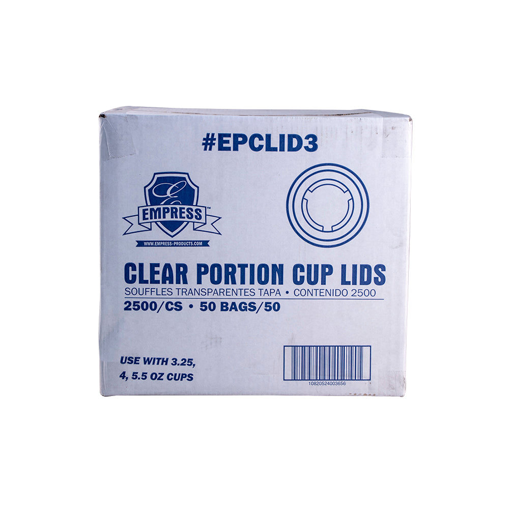 Empress Portion Cup Lids for 3.25, 4 & 5.5 oz Cups, 50 x 50/Case
