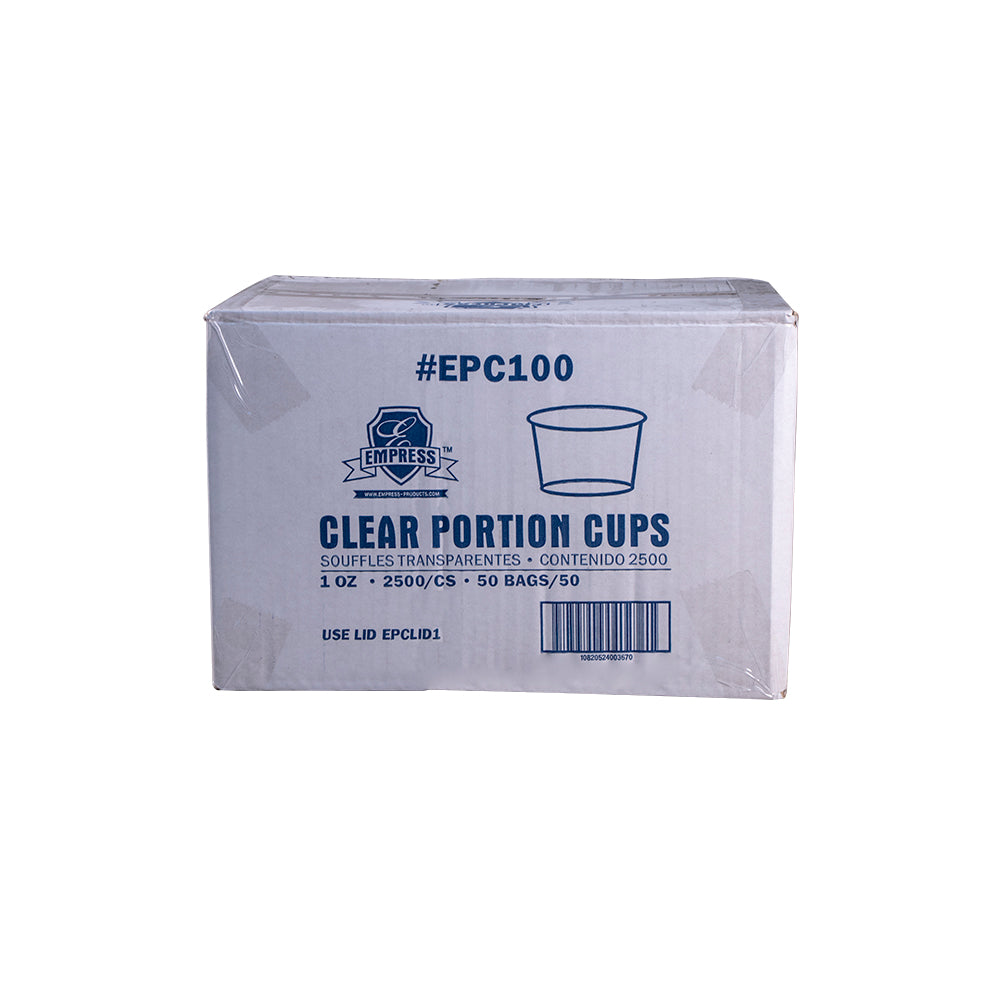 Empress Clear Plastic Portion Cups, 1 oz, 50 x 50/Case