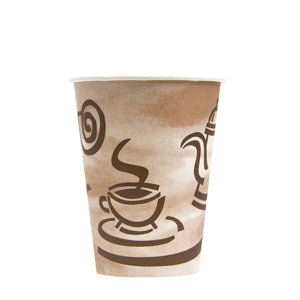 Empress Paper Hot Cups, 12 oz, Good Day Print, 20 x 50/Case