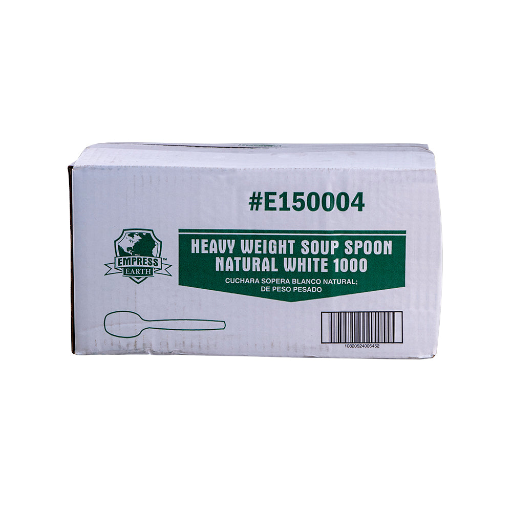 Empress Earth Natural Bio-Blend Heavyweight Soup Spoons, Bulk, 1,000/Case