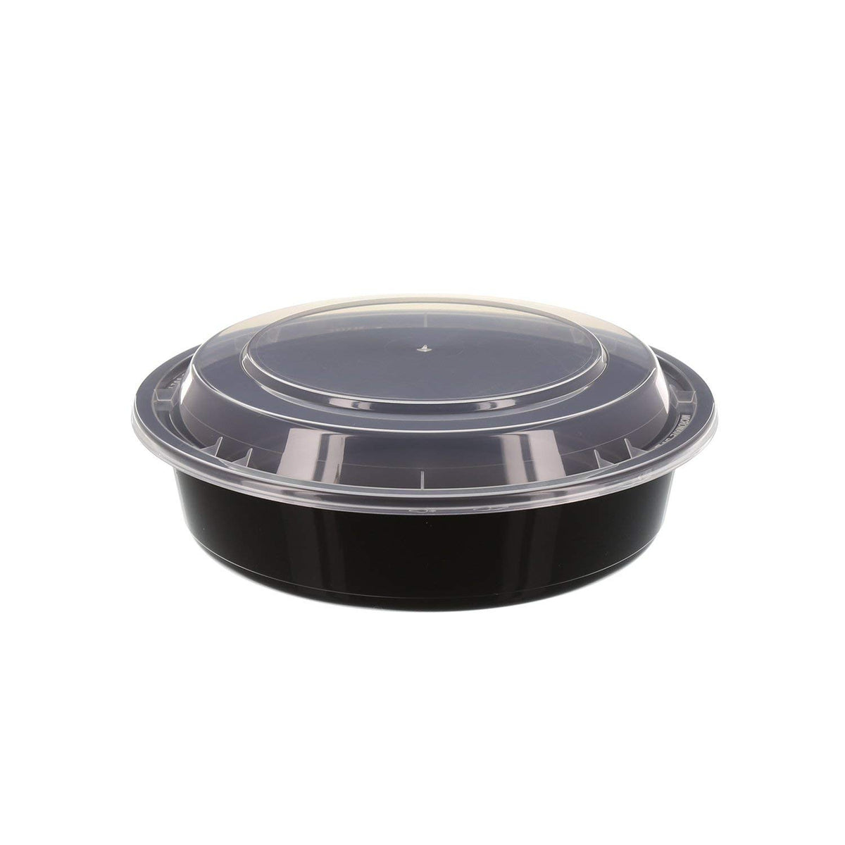 Tripak 7 in Round Microwaveable Container Combo Pack, 24 oz, Black Base, 150 Count