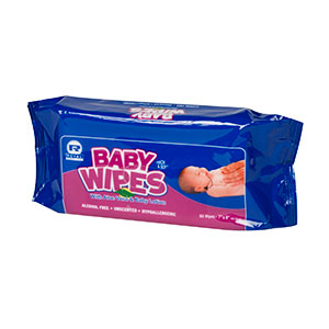 AmerCareRoyal Unscented Baby Wipes Refill Pack 80-Count | 12 Packs/Case (960/Case)