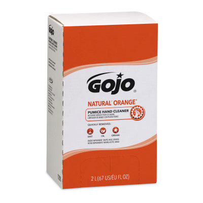 GOJO Natural Orange Pumice Hand Cleaner, 2000 mL Refill, Citrus Scent, 4/Case