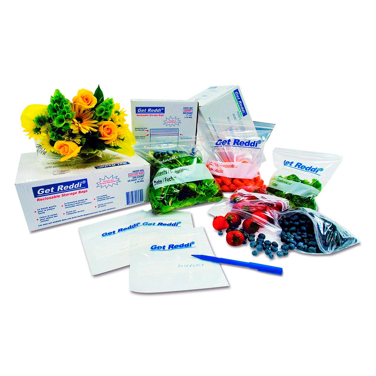 IBS Poly Food Bags, 12 x 8 x 30 in, 1.0 Mil, 500 per Case
