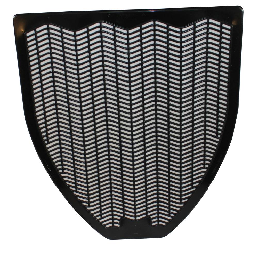 Impact Urinal Floor Z-Mat, Deodorized, Fresh Scent, Black, 6/Case