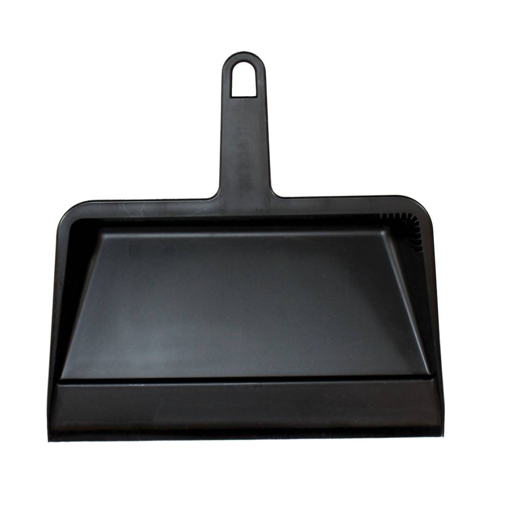 Impact Heavy-Duty Plastic Dust Pan, 12-Inch, Black, 1 Each