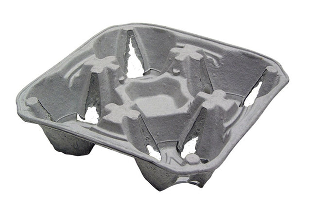 Pactiv 4-Cup Beverage Carrier, Fits 8–32 oz Cups, 300 per Case