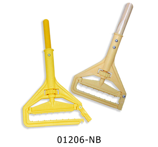 ABCO Yellow Fiberglass Quick-Change Mop Handle, Plastic Swing-Away, 1 Each