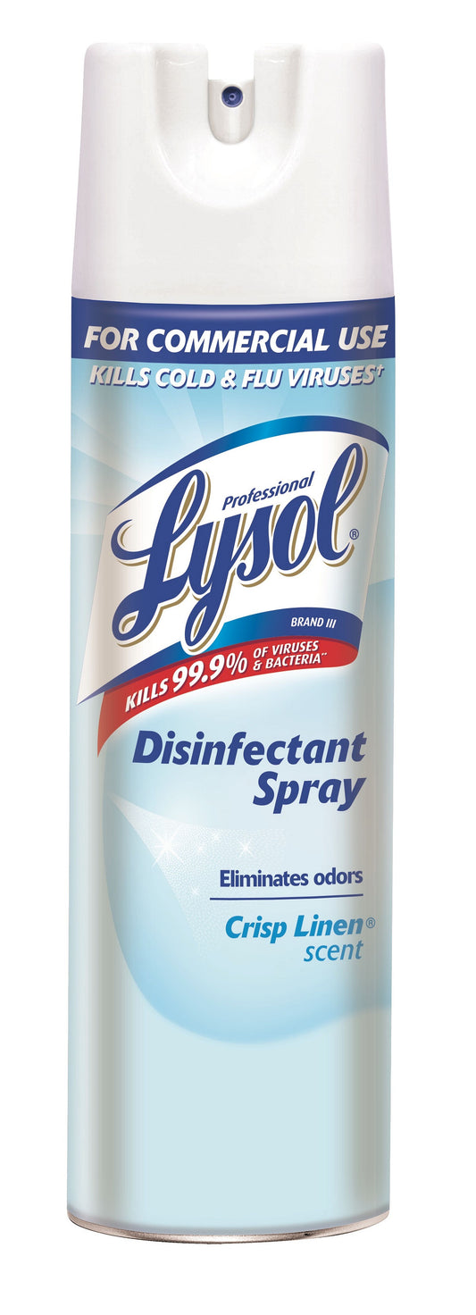 Reckitt Benckiser , Lysol Disinfectant Spray , 19 oz. Crisp Linen , 12 / cs