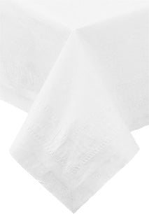 Hoffmaster Cellutex 3-Ply Greek Key Tablecover, White, 54" x 108", 25/Case