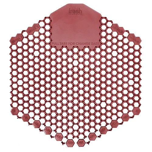 Fresh Products Wave 3D Urinal Screens, Red, Spiced Apple Scent, 10/Box