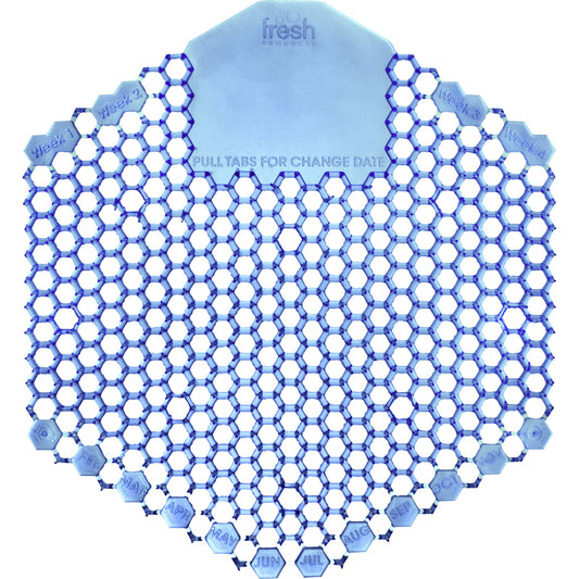 Fresh Products Wave 3D Urinal Screens, Blue, Cotton Blossom Scent, 10/Box