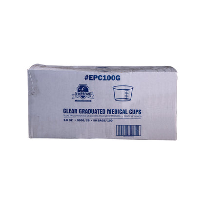 Empress Graduated Medical Cup Clear 1 oz | 50/100 cs (5,000 Cups/Case)