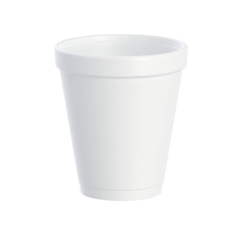 Dart 8 oz Foam Cups, 40/25 Case, 8J8