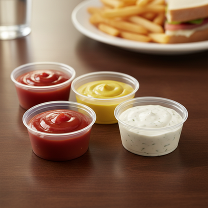Dart 1 oz Souffle Cups Lifestyle