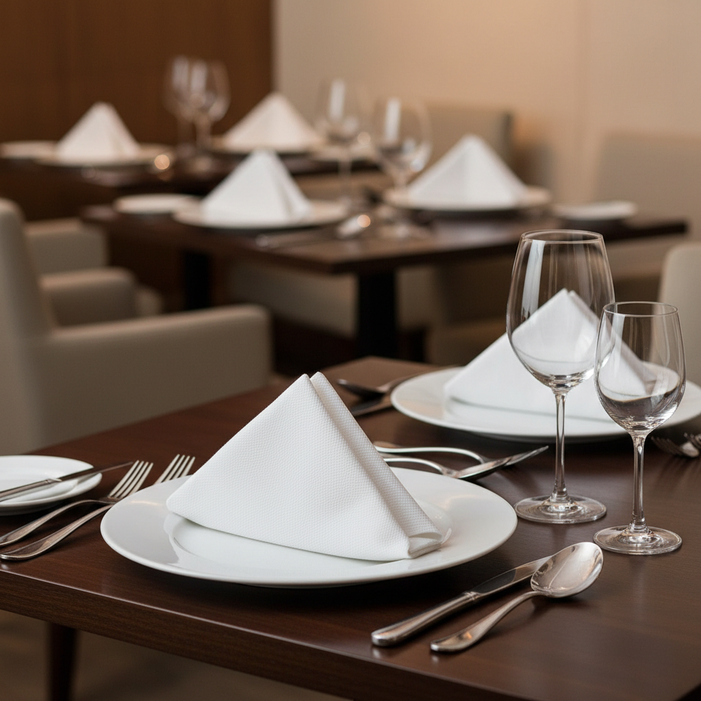 Hospeco TaskBrand Linen Replacement Napkins Lifestyle