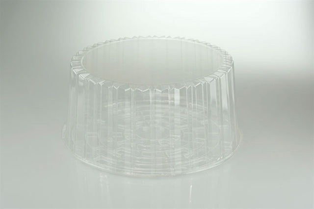 Pactiv , 10" Cake Container w/5" Deep Dome , Clear Base / Clear Dome , 55 / cs